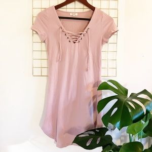 Front Lace Up Dress